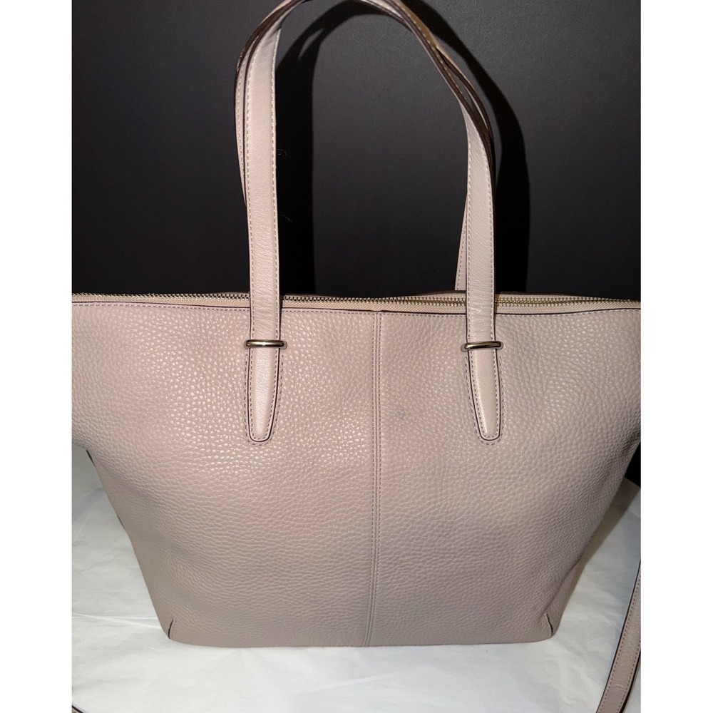 Coach Bleecker Cooper Pebbled Leather Satchel Tote Bag Purse Handbag